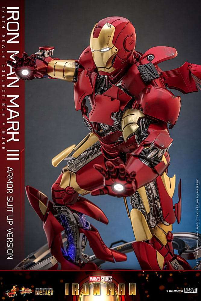 Iron Man Movie Masterpiece Diecast Actionfigur 1/6 Iron Man Mark III (Armor Suit Up Version) 32 cm – Bild 5