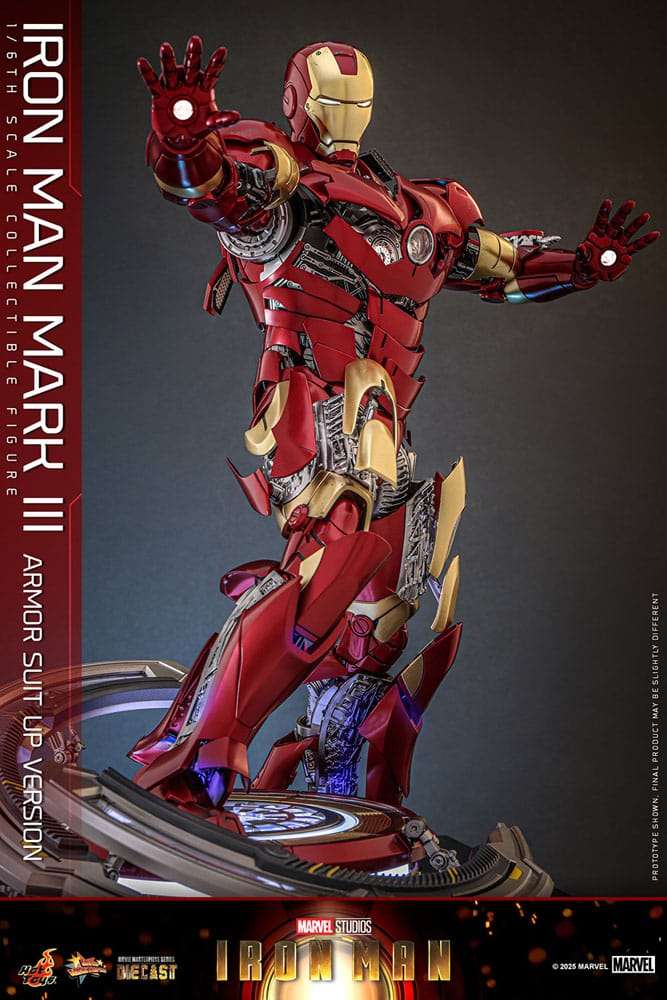 Iron Man Movie Masterpiece Diecast Actionfigur 1/6 Iron Man Mark III (Armor Suit Up Version) 32 cm – Bild 8