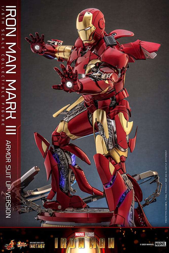 Iron Man Movie Masterpiece Diecast Actionfigur 1/6 Iron Man Mark III (Armor Suit Up Version) 32 cm – Bild 9