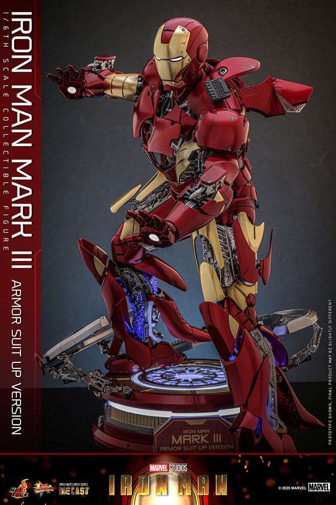 Iron Man Movie Masterpiece Diecast Actionfigur 1/6 Iron Man Mark III (Armor Suit Up Version) 32 cm – Bild 10