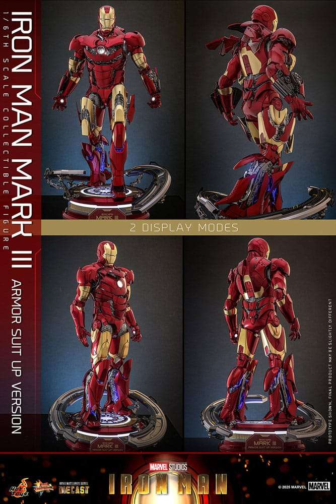 Iron Man Movie Masterpiece Diecast Actionfigur 1/6 Iron Man Mark III (Armor Suit Up Version) 32 cm – Bild 14