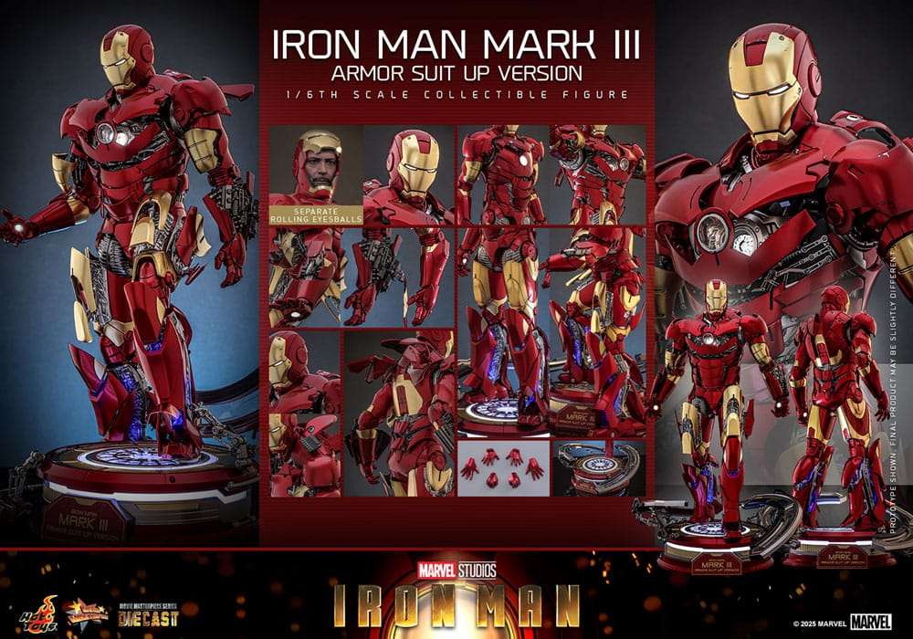 Iron Man Movie Masterpiece Diecast Actionfigur 1/6 Iron Man Mark III (Armor Suit Up Version) 32 cm – Bild 19