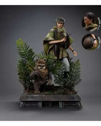 Star Wars Episode VI Art Scale Statue 1/10 Leia and Wicket 21 cm