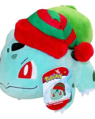 Pokémon Plüschfigur Winter Bisasam mit Weihnachtsmütze 20 cm