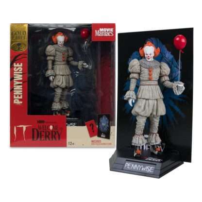 It: Welcome to Derry Movie Maniacs PVC Statue Pennywise (Gold Label) 16 cm – Bild 2
