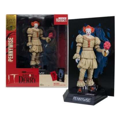It: Welcome to Derry Movie Maniacs PVC Statue Pennywise (Flashback) (Gold Label) 16 cm – Bild 2