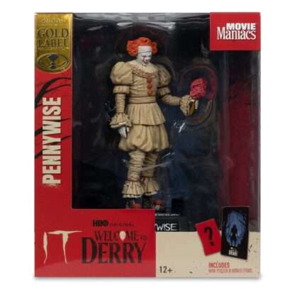 It: Welcome to Derry Movie Maniacs PVC Statue Pennywise (Flashback) (Gold Label) 16 cm – Bild 7