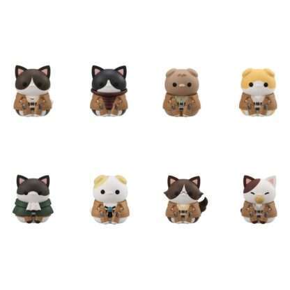 Attack on Titan Mega Cat Project Attack on Tinyan Sammelfiguren Gathering Scout Regiment danyan! 3 cm Sortiment (8)