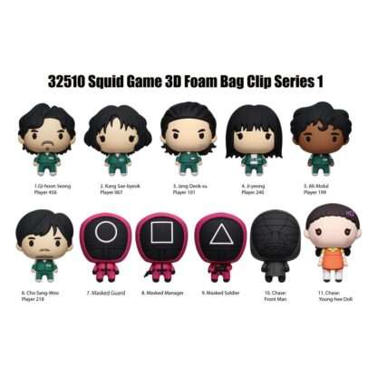 Squid Game 3D PVC-Taschenanhänger Series 1 Display (24)