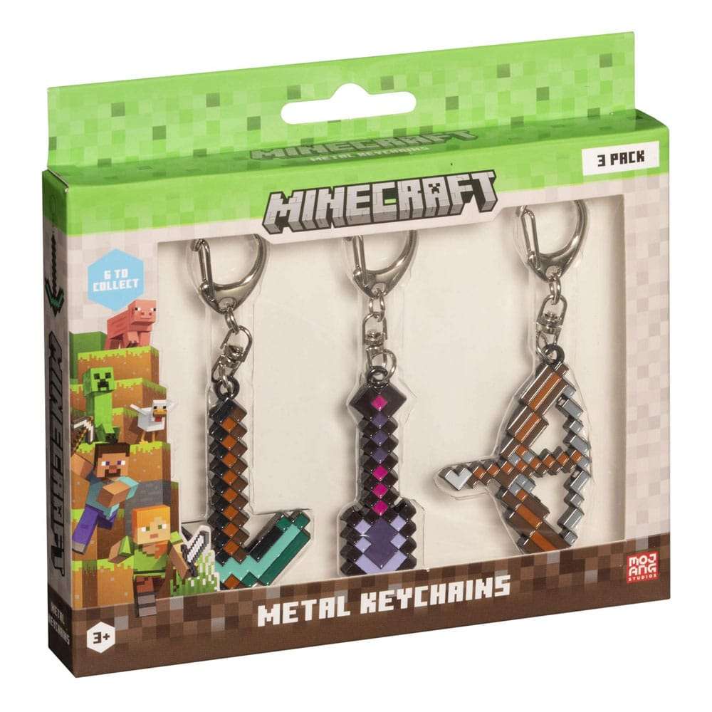 Minecraft 3-Pack Schlüsselanhänger Sortiment (12) – Bild 2