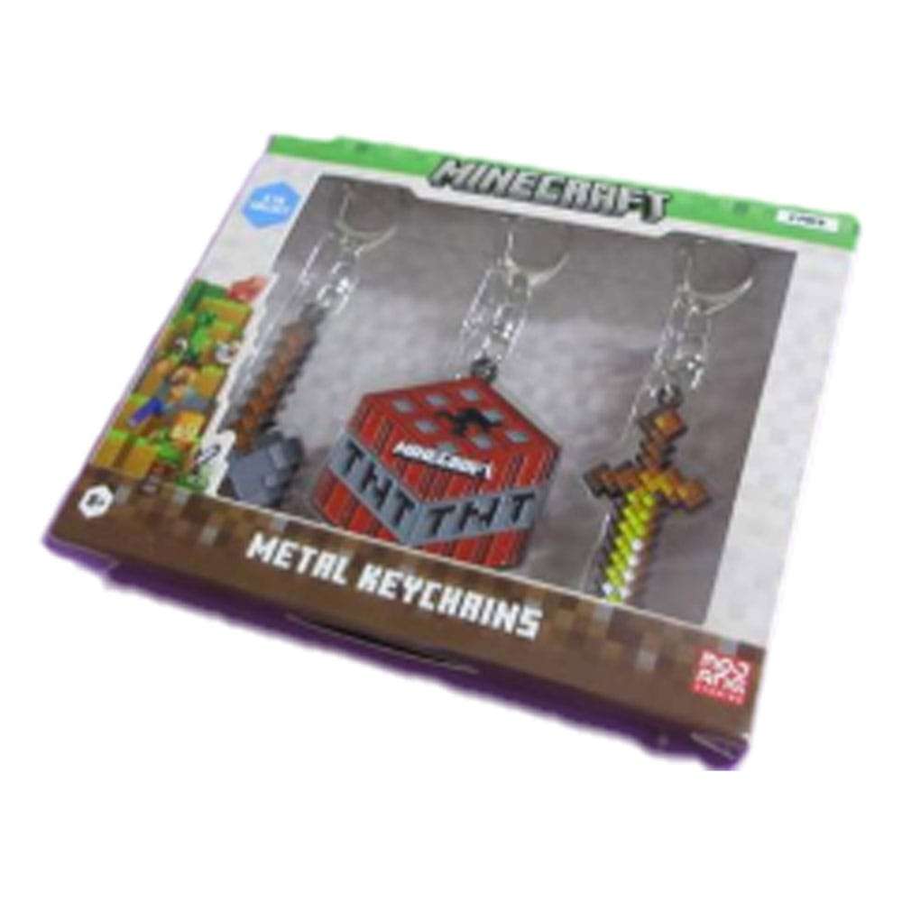Minecraft 3-Pack Schlüsselanhänger Sortiment (12) – Bild 3