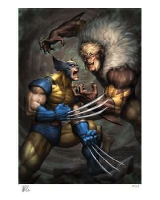 Marvel Kunstdruck Wolverine vs Sabretooth 41 x 61 cm - ungerahmt