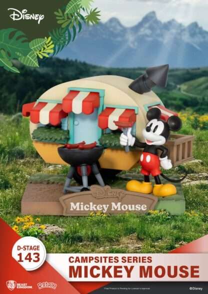 Disney D-Stage Campsite Series PVC Diorama Mickey Mouse 10 cm - Stark beschädigte Verpackung