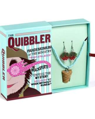Harry Potter: Quibbler Luna-Perlenkette mit Korkanhänger und Rettich-Ohrringe Geschenkset