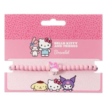 Hello Kitty Armband rosa Perlen mit My Melody Anhänger 21 cm – Bild 2