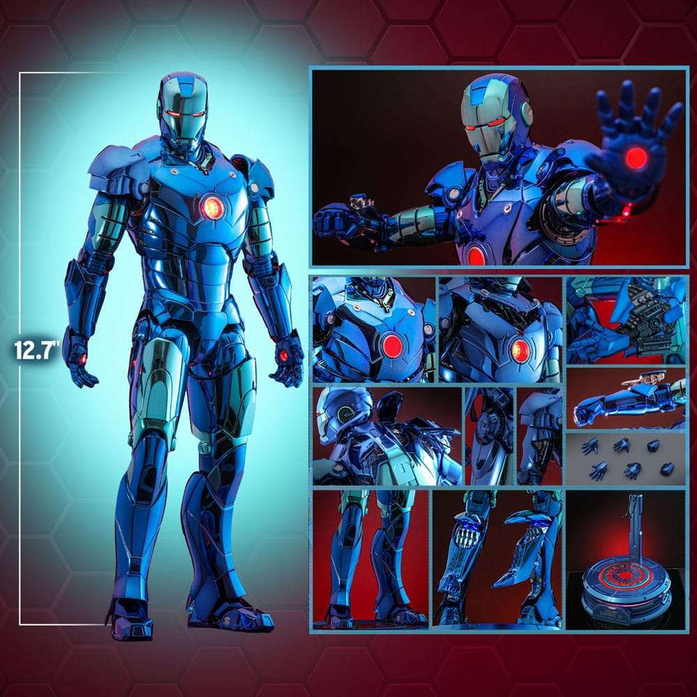 Iron Man Movie Masterpiece Diecast Actionfigur 1/6 Iron Man Mark III (Stealth Mode Ver.) 2.0 Hot Toys Exclusive 33 cm – Bild 20