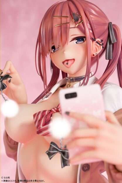 Original Character Statue 1/5 Red-Haired Gyaru-Chan Bare Face Ver. Illustration by Nanamakura 29 cm – Bild 4