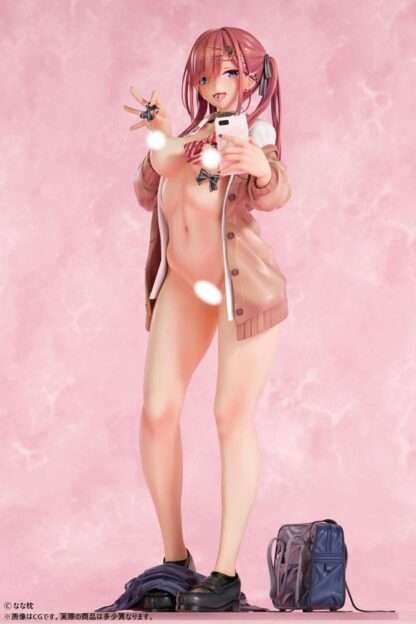 Original Character Statue 1/5 Red-Haired Gyaru-Chan Bare Face Ver. Illustration by Nanamakura 29 cm – Bild 6