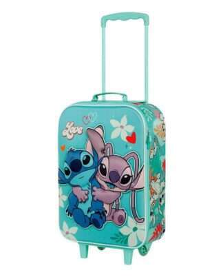 Lilo & Stitch Soft 3D Koffer Trolley Stitch Love Turquoise 52 cm