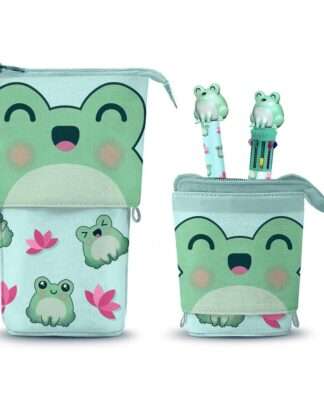 Oh My Pop! Pop Up Federmäppchen mit Zehnfarbkugelschreiber & löschbarem Gelstift Froggy