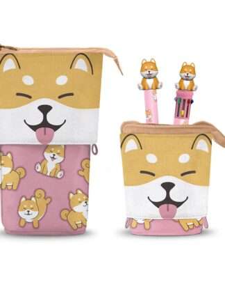 Oh My Pop! Pop Up Federmäppchen mit Zehnfarbkugelschreiber & löschbarem Gelstift Shiba