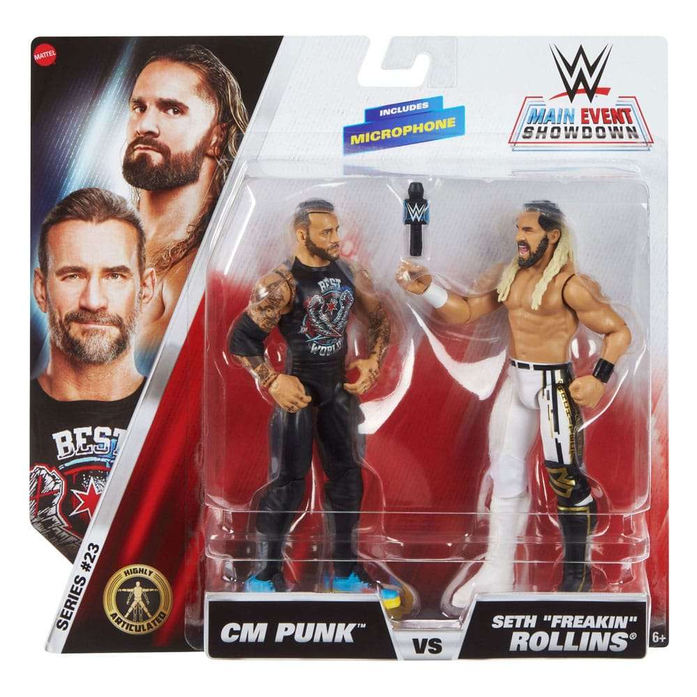 WWE Main Event Showdown Actionfiguren CM Punk vs Seth "Freakin" Rollins 2-Pack 15 cm – Bild 4