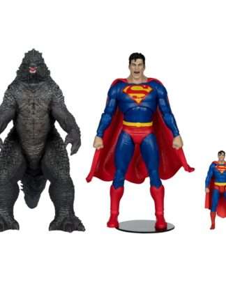 DC Justice League Monsterverse DC Multiverse Actionfiguren 2er-Pack Superman Vs. Godzilla 30 cm  - Beschädigte Verpackung
