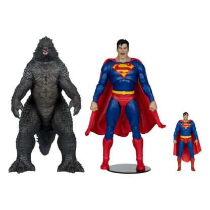 DC Justice League Monsterverse DC Multiverse Actionfiguren 2er-Pack Superman Vs. Godzilla 30 cm  - Beschädigte Verpackung