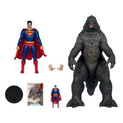 DC Justice League Monsterverse DC Multiverse Actionfiguren 2er-Pack Superman Vs. Godzilla 30 cm  - Beschädigte Verpackung – Bild 4