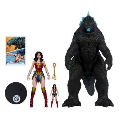 DC Justice League Monsterverse DC Multiverse Actionfiguren 2er-Pack Wonder Woman Vs. Atomic Blast Godzilla 18 cm – Bild 4