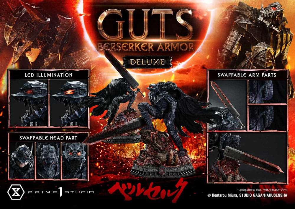 Berserk Ultimate Premium Masterline Series Statue 1/4 Guts, Berserker Armor Grunbeld vs. Guts Deluxe Version 94 cm – Bild 10