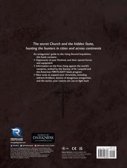 Vampire: The Masquerade 5th Edition RPG Buch Second Inquisition *Englische Version* – Bild 2