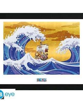 One Piece Kunstdruck mit Rahmen Thousand Sunny 30x40