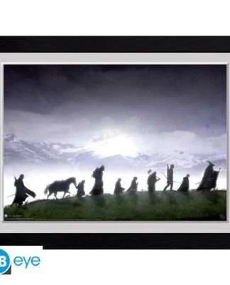Herr der Ringe Kunstdruck mit Rahmen Fellowship 30x40 cm