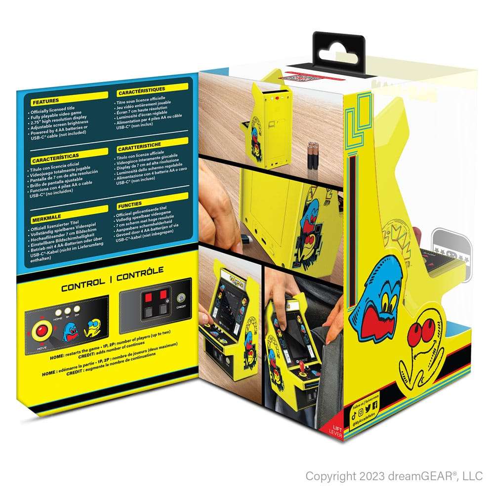 Pac-Man tragbare Spielkonsole Retro Arcade Micro Player Pro – Bild 3