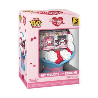 Sanrio Bitty POP! Bouquet Vinyl Figuren My Melody & Kuromi (Valentine) 4 cm – Bild 2