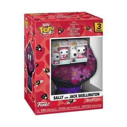 Nightmare Before Christmas Bitty POP! Bouquet Vinyl Figuren Sally & Jack Skellington (Valentine) 4 cm – Bild 2
