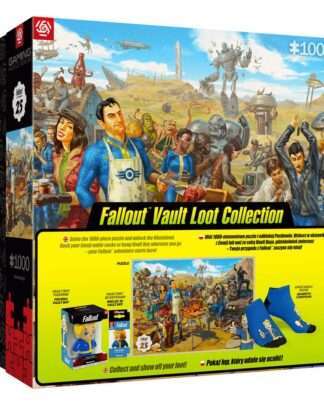 Fallout Geschenkset Fallout Vault Loot Collection (Puzzle, Socken, Figur & Schlüsselanhänger)