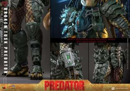 Alien vs. Predator Comic Masterpiece Actionfigur 1/6 Broken Tusk Predator 35 cm – Bild 19