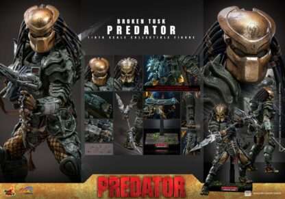 Alien vs. Predator Comic Masterpiece Actionfigur 1/6 Broken Tusk Predator 35 cm – Bild 20