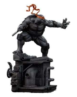 Teenage Mutant Ninja Turtles Art Scale Statue 1/10 Michelangelo Black and White Variant 26 cm heo exclusive
