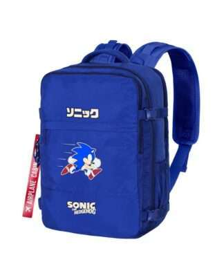 Sonic The Hedgehog Mercury Underseat Cabin Bag Rucksack Sega Action Blue