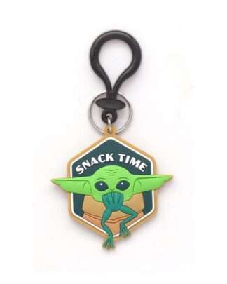 Star Wars Soft Touch PVC Taschenanhänger Baby Yoda Snackzeit