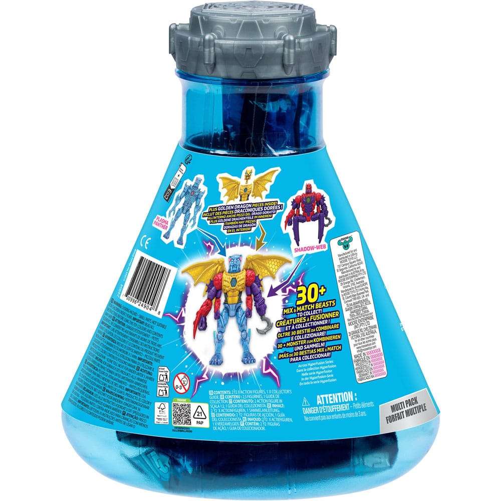 Mr. Beast Lab Hybrids Series 2 Minifiguren 2er-Pack Spider vs Energy Panther 11 cm – Bild 6