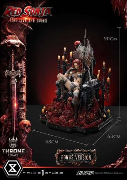 Red Sonja Throne Legacy Collection Statue 1/3 Red Sonja: Long Live the Queen Bonus Version 77 cm – Bild 6