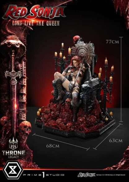 Red Sonja Throne Legacy Collection Statue 1/3 Red Sonja: Long Live the Queen Bonus Version 77 cm – Bild 12