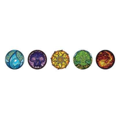 Magic: The Gathering Ansteck-Pins  Blind Box Mystery Stained Glass Lands Sortiment (10) – Bild 2