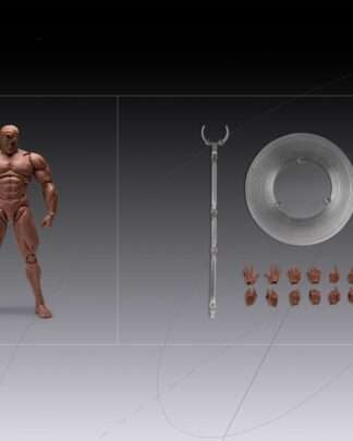Inart Actionfigur 1/12 Blank Male Body Black 17 cm