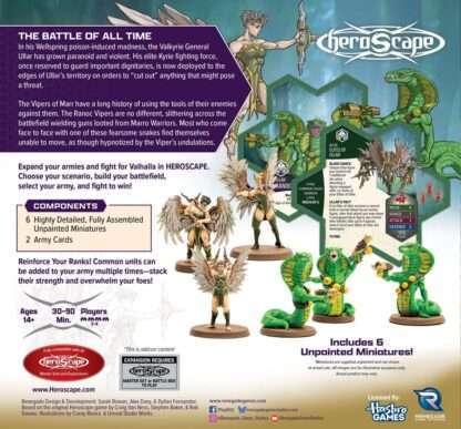 Heroscape Armeeerweiterung Age of Annihilation Elites of Ullar & Ranoc Vipers (Common) *Englische Version* – Bild 2