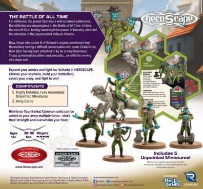 Heroscape Armeeerweiterung Age of Annihilation Chain Gruts & Ramosaur Rider (Common) *Englische Version* – Bild 2